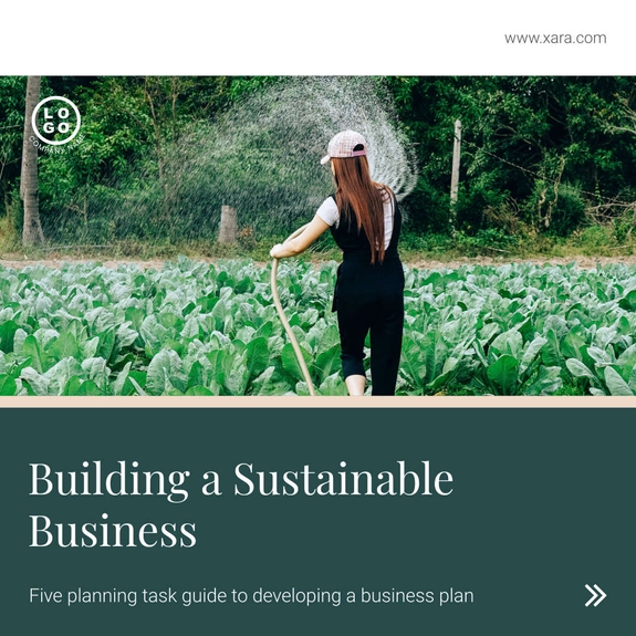 Free carousel sustainable business template