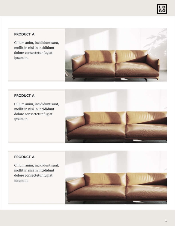 Free catalog furniture template