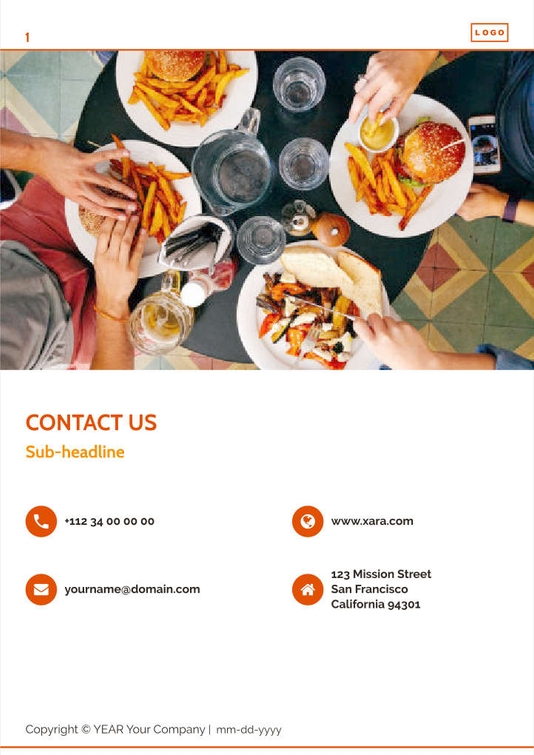 Free e-books food delivery service template