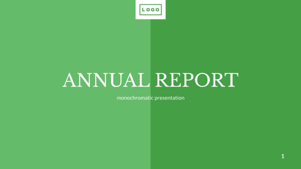 Free presentation annual report template