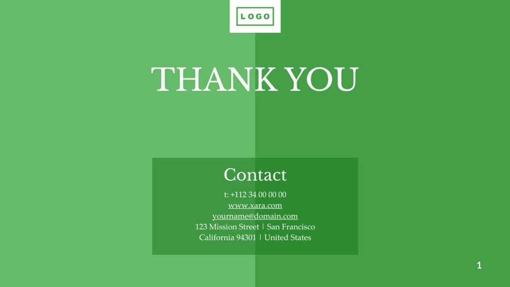 Free presentation annual report template