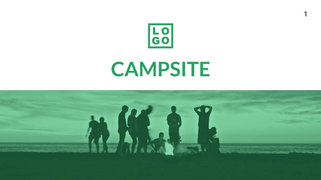 Free presentation campsite template