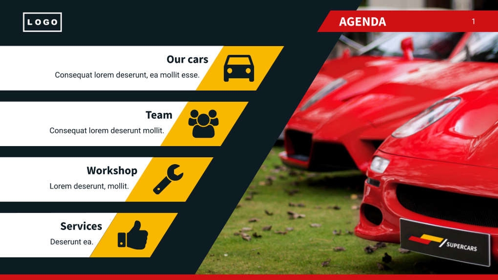 Free presentation car dealer template
