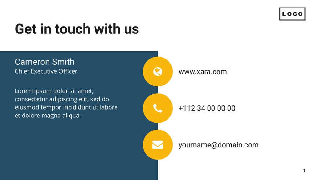 Free presentation company profile template