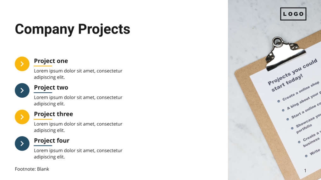 Free presentation company profile template