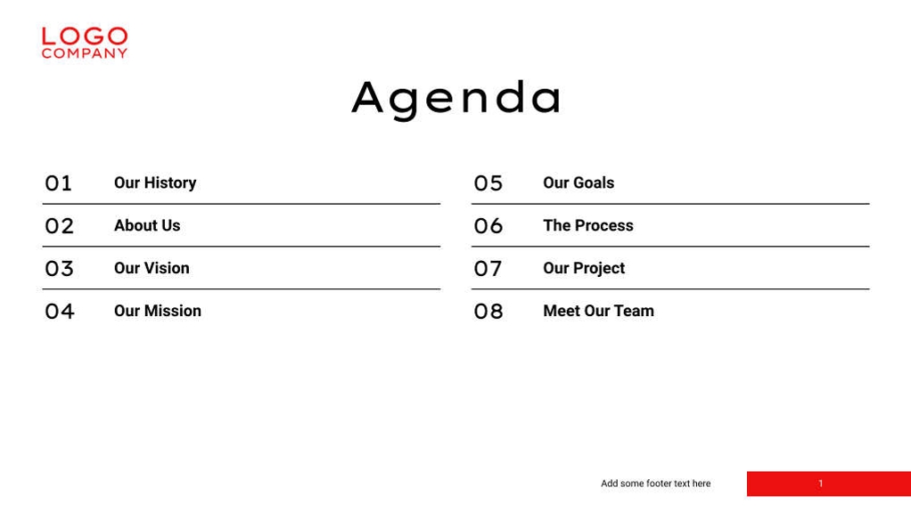 Free presentation company profile template