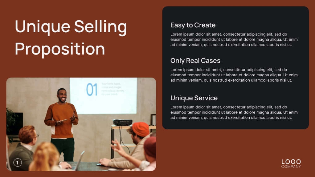 Free presentation company profile template