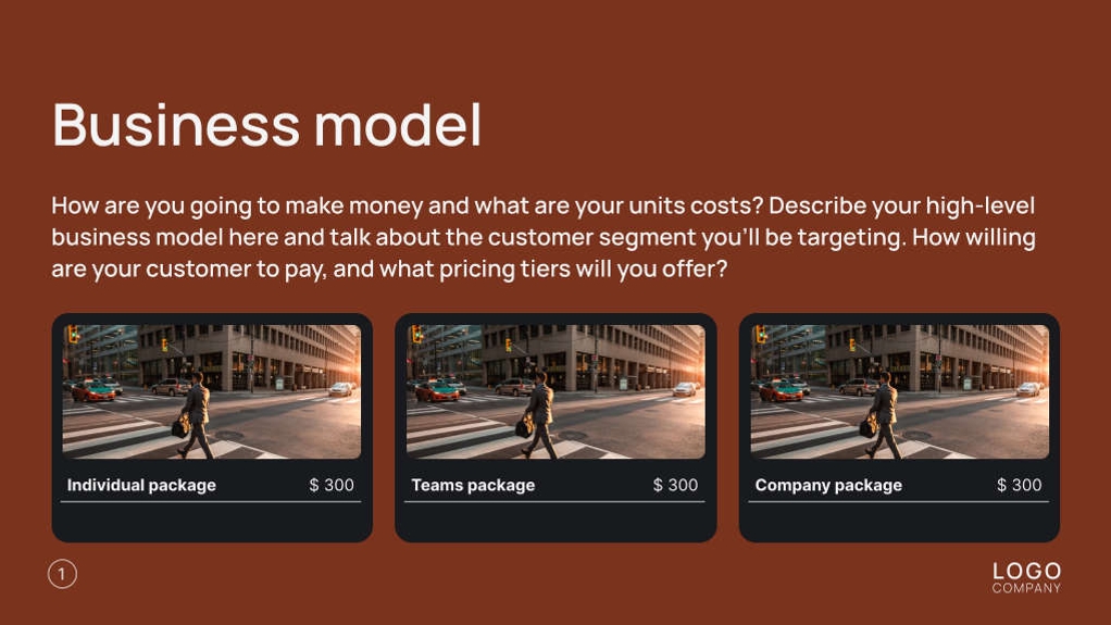 Free presentation company profile template