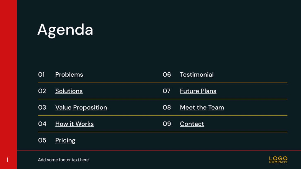 Free presentation dark sales pitch template