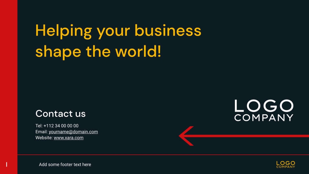 Free presentation dark sales pitch template