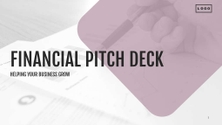 Free presentation financial pitch deck template