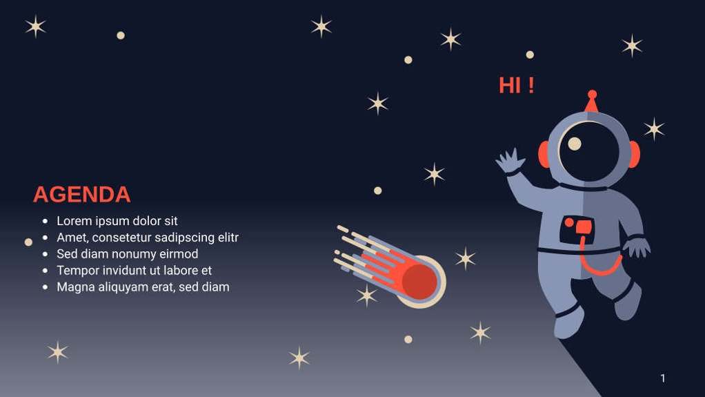 Free presentation galaxy template