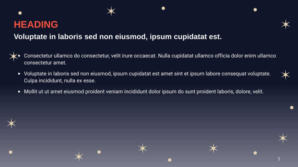 Free presentation galaxy template