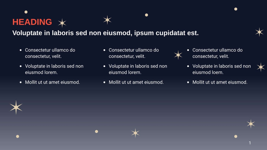 Free presentation galaxy template