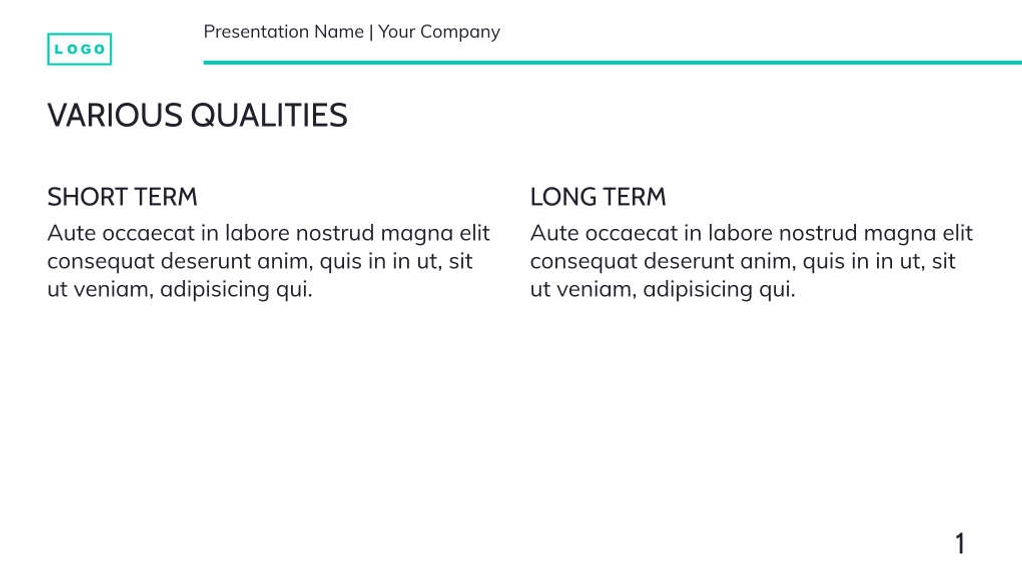 Free presentation goal setting template