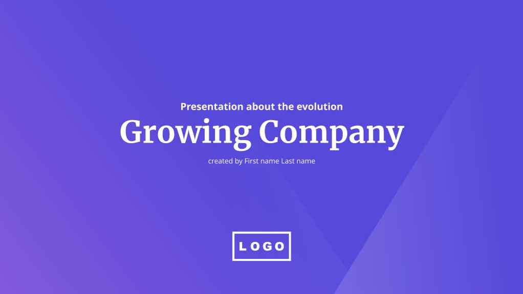 Free presentation growing company template