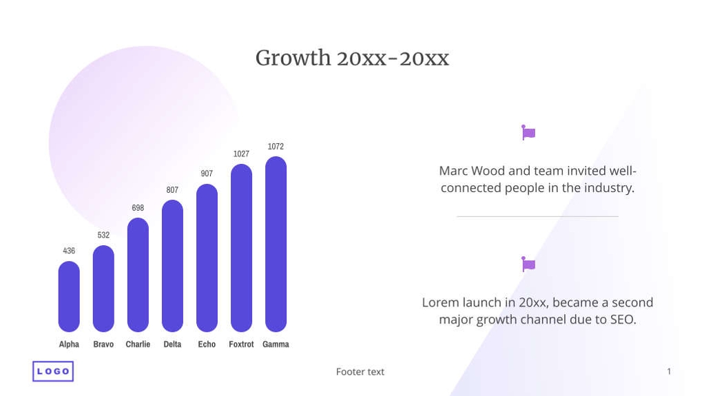 Free presentation growing company template