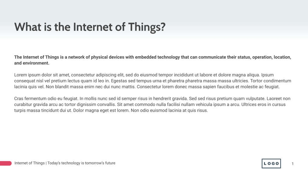 Free präsentationen iot consulting template