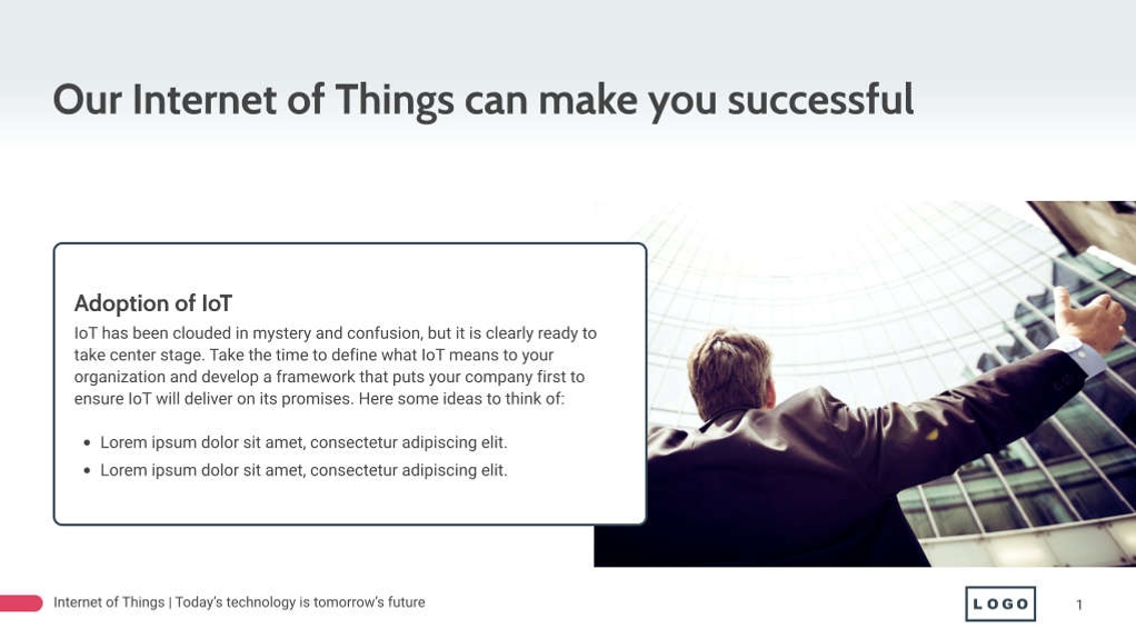Free präsentationen iot consulting template