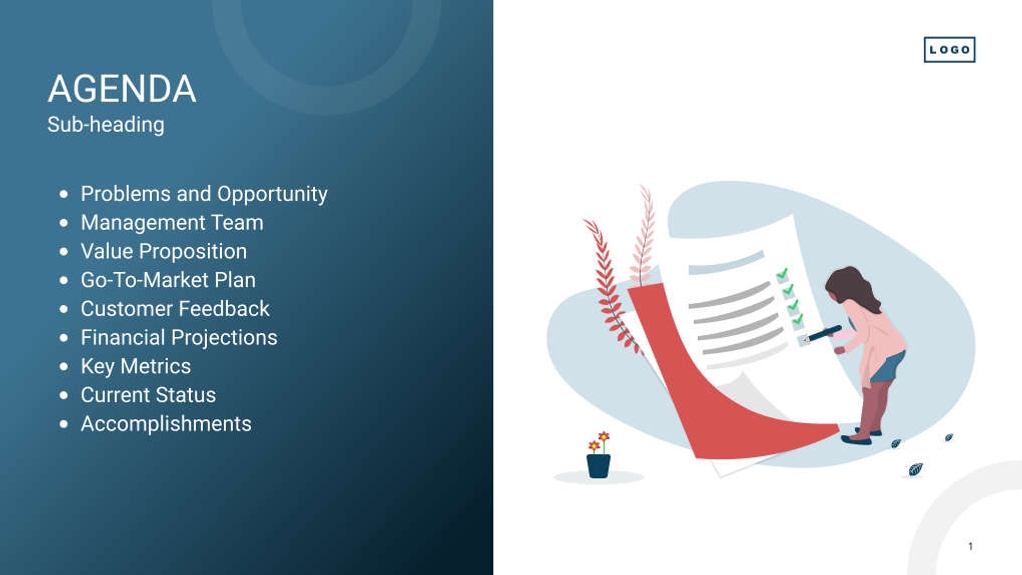 Free presentation investor pitch deck template