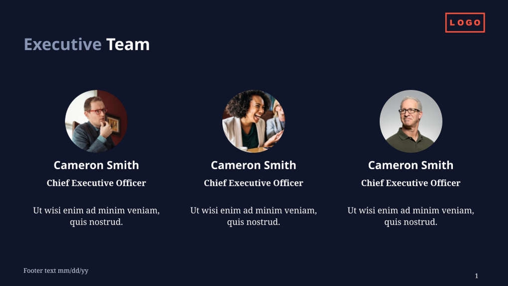 Free presentation investor relations template