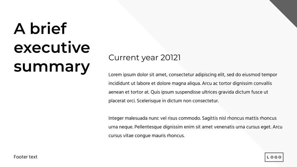 Free presentation investor update template