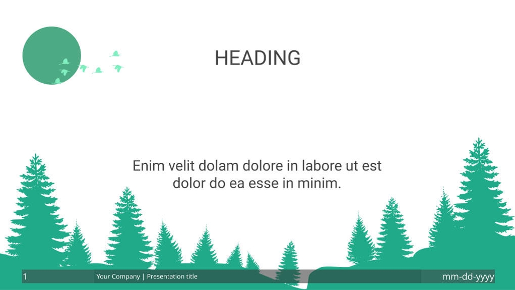 Free presentation landscape template
