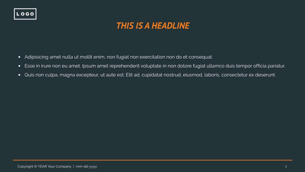 Free presentation logistics template