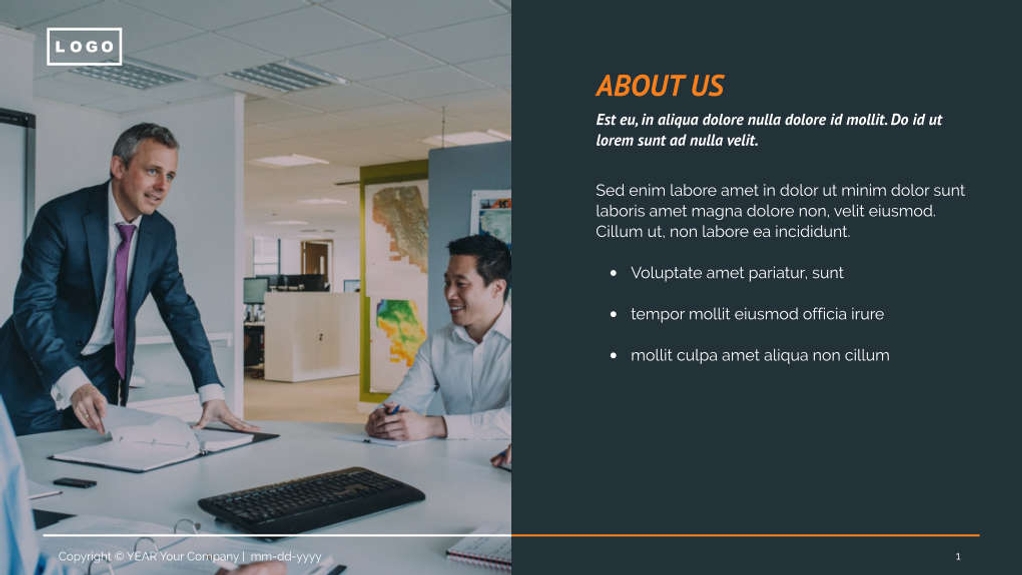 Free presentation logistics template