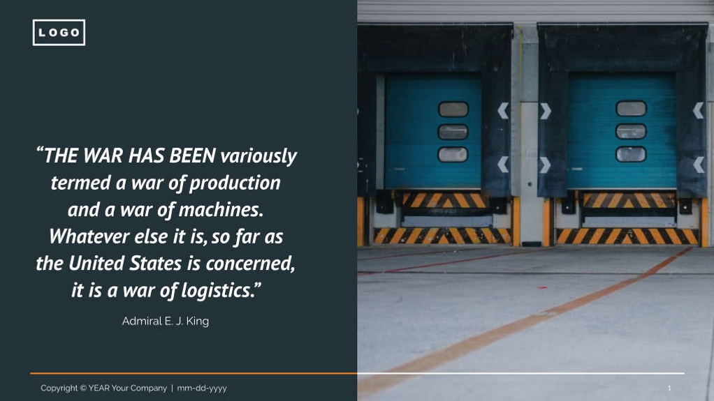 Free presentation logistics template