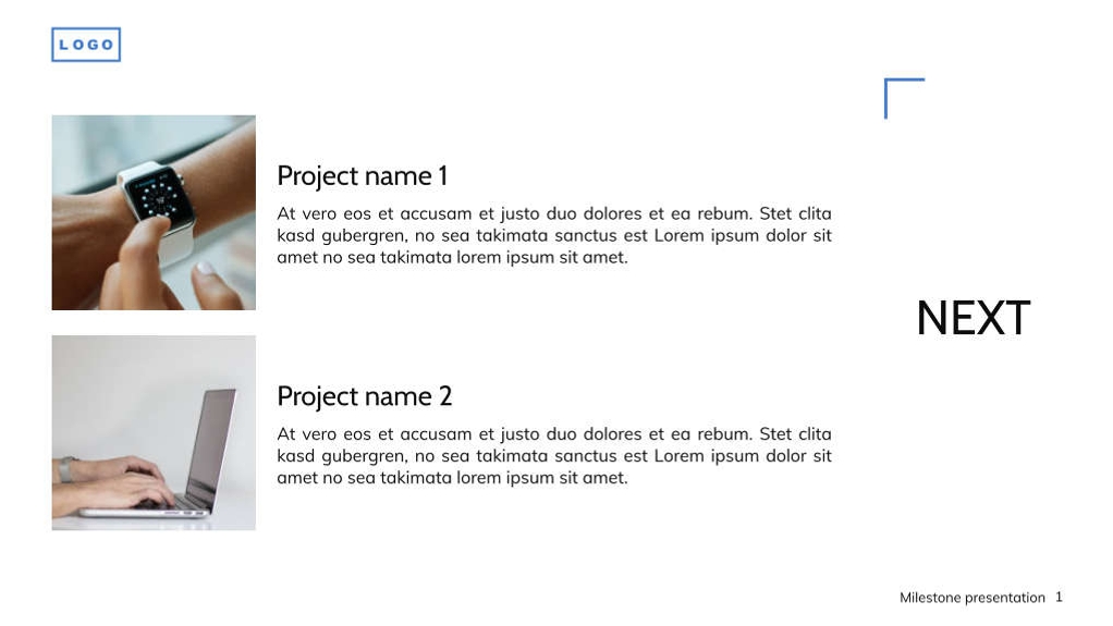 Free presentation milestone template