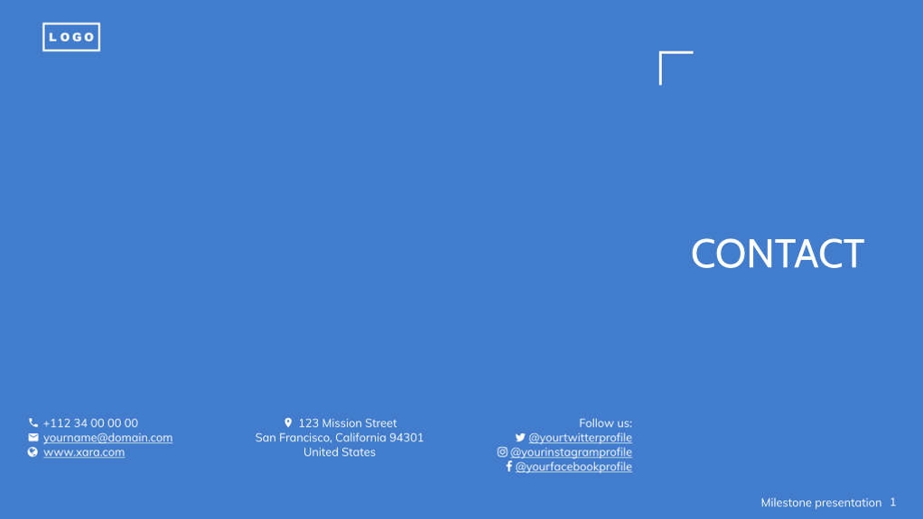 Free presentation milestone template