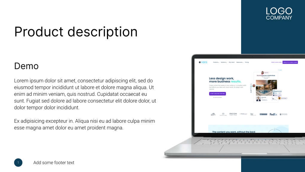 Free presentation sales product overview template