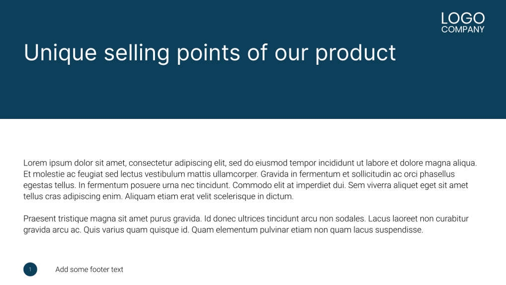 Free presentation sales product overview template