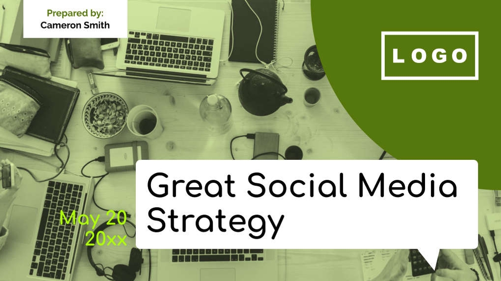 Free presentation social media strategy template