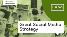 Free presentation social media strategy template