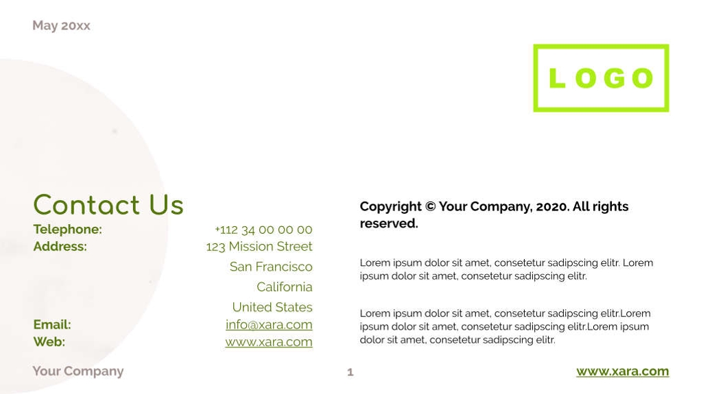 Free presentation social media strategy template