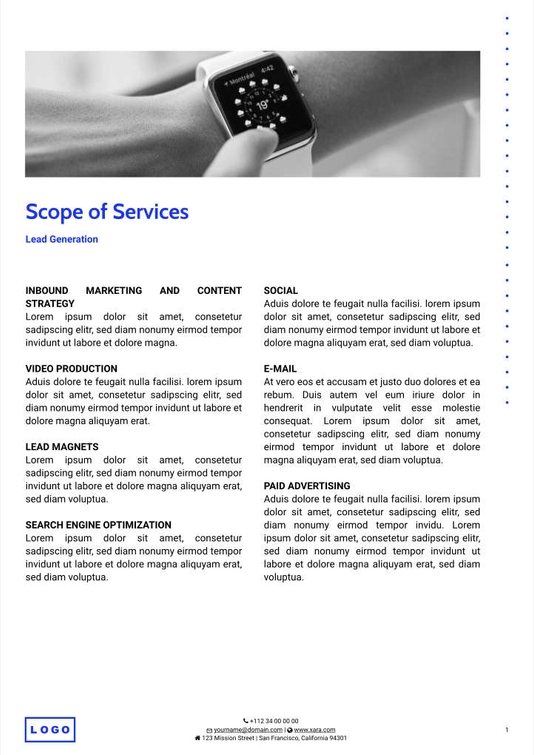 Free proposal digital marketing template