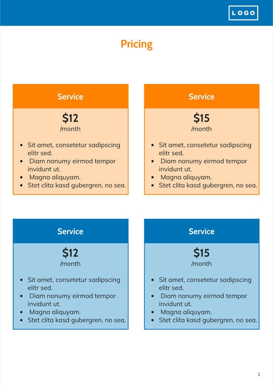 Free proposal project template