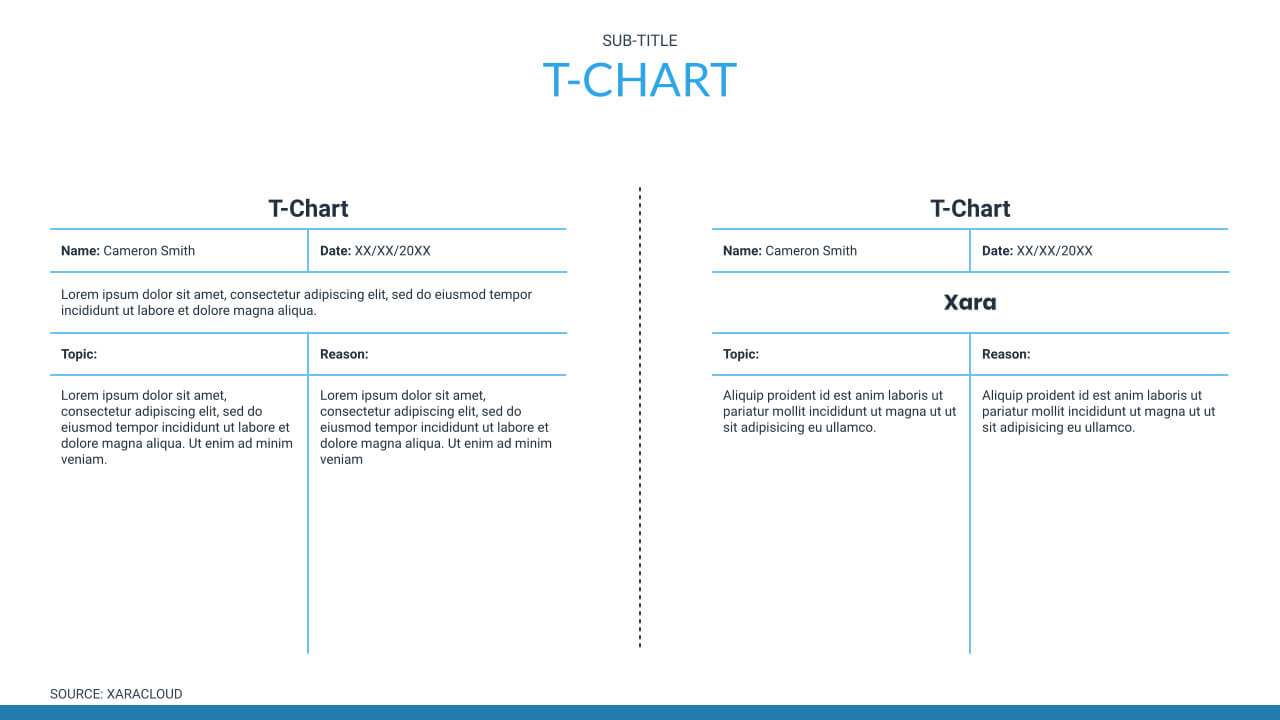 Create a TChart Easily With a Drag and Drop Xara Cloud