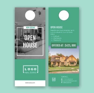 Xara real estate door hanger template