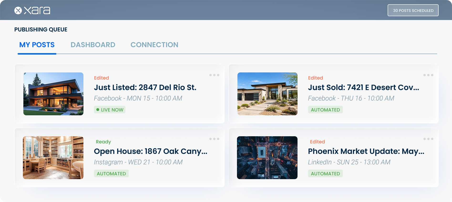 Social media dashboard