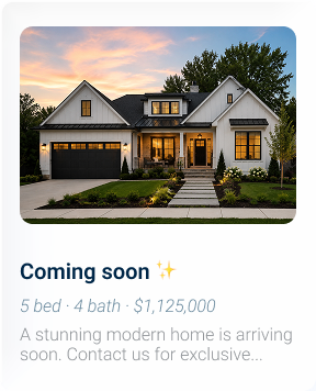 before: coming soon real estate campaign example