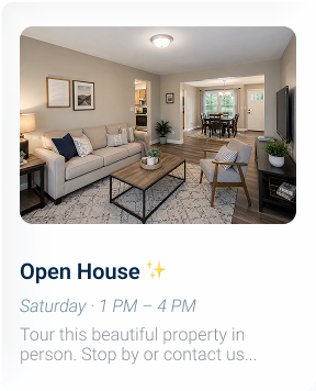 before: open house real estate campaign example