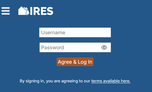 ires mls login screen