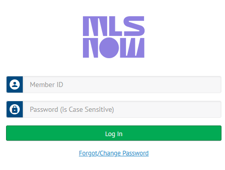 mlsnow login screen